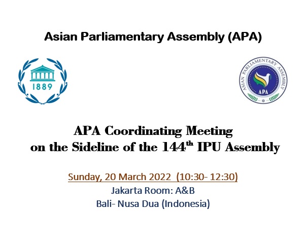  APA Coordinating Meeting on the sideline of the 144th IPU Assembly